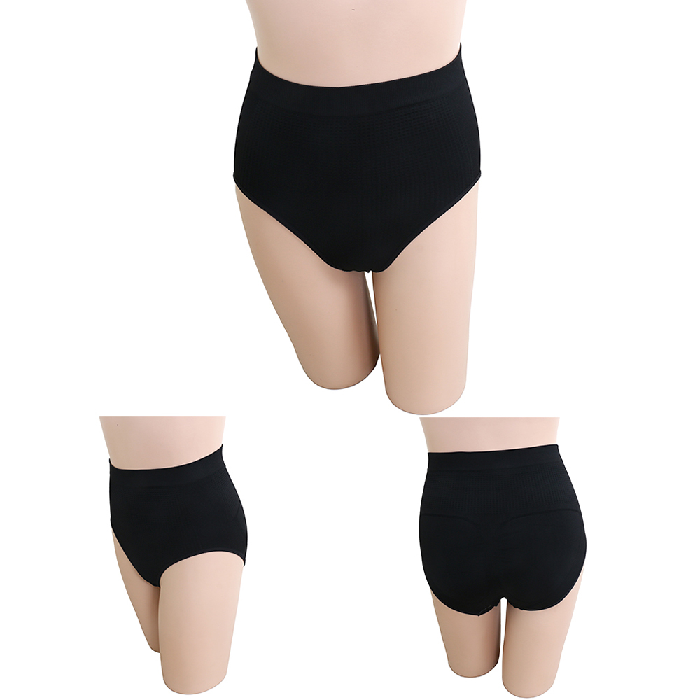 竹炭 無縫一體成型 中腰三角束褲(黑)