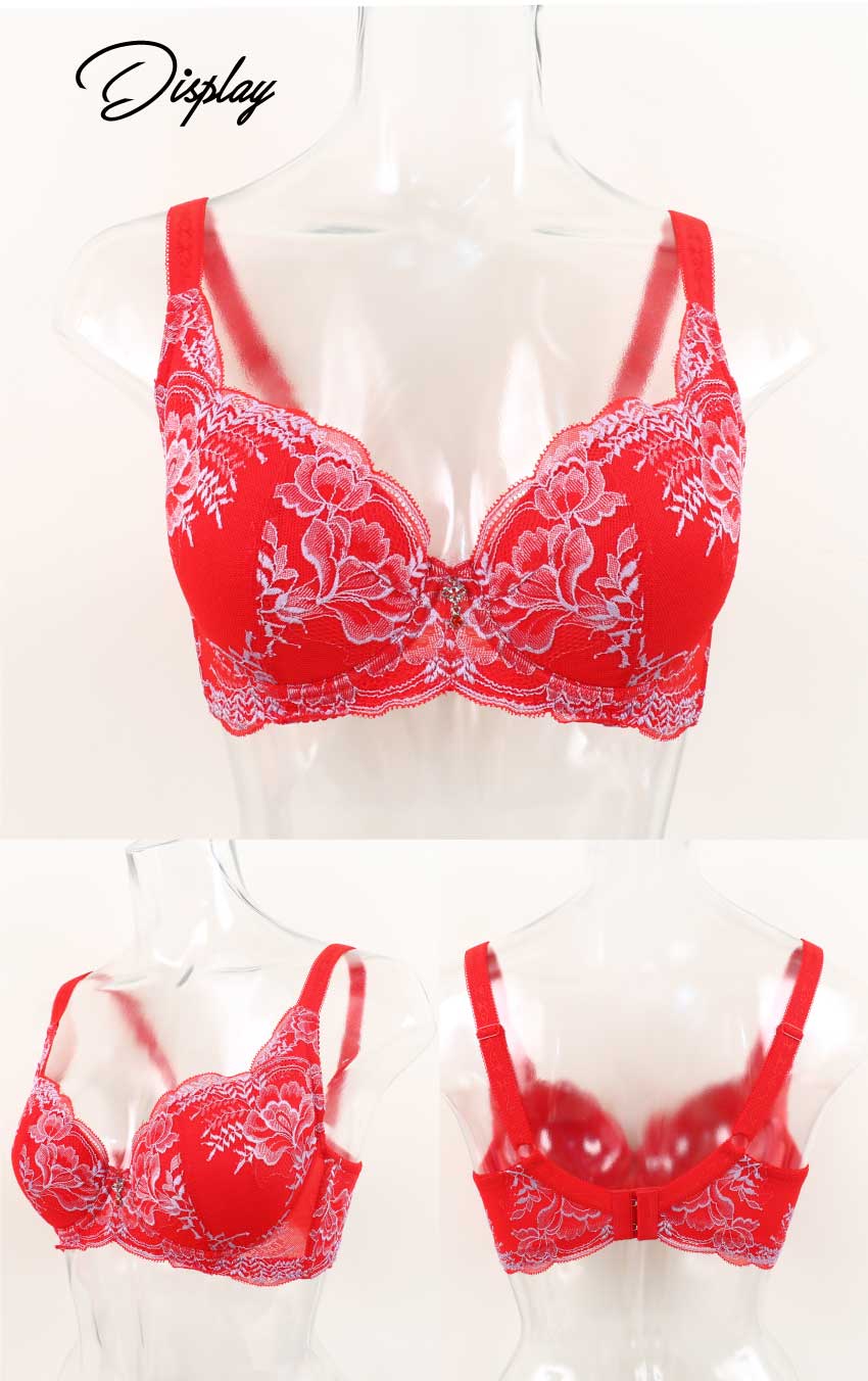 仙女 軟鋼圈包覆副乳 機能型內衣BCD罩杯(胭脂紅)