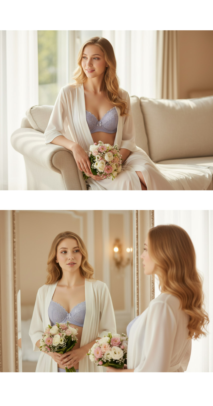 花見夢境 深V系列內衣CD罩杯(紫)