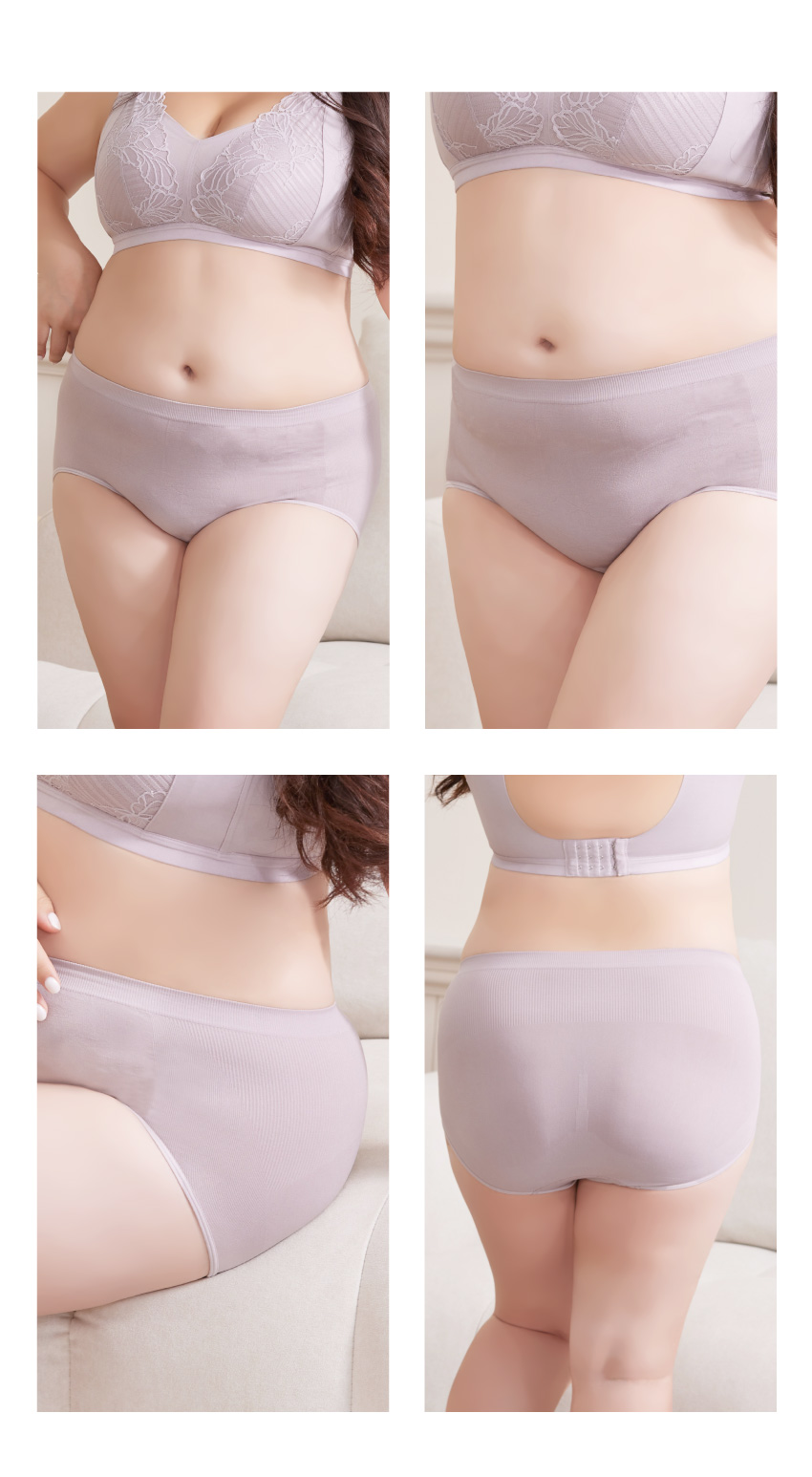 《竹炭．無縫》一體成型中腰三角褲(芋色)