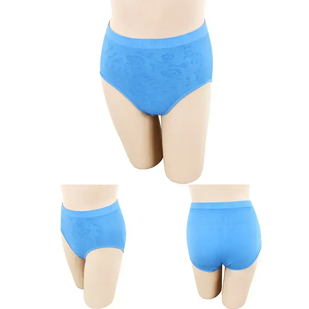 《竹炭．無縫》一體成型中腰三角褲(藍色)