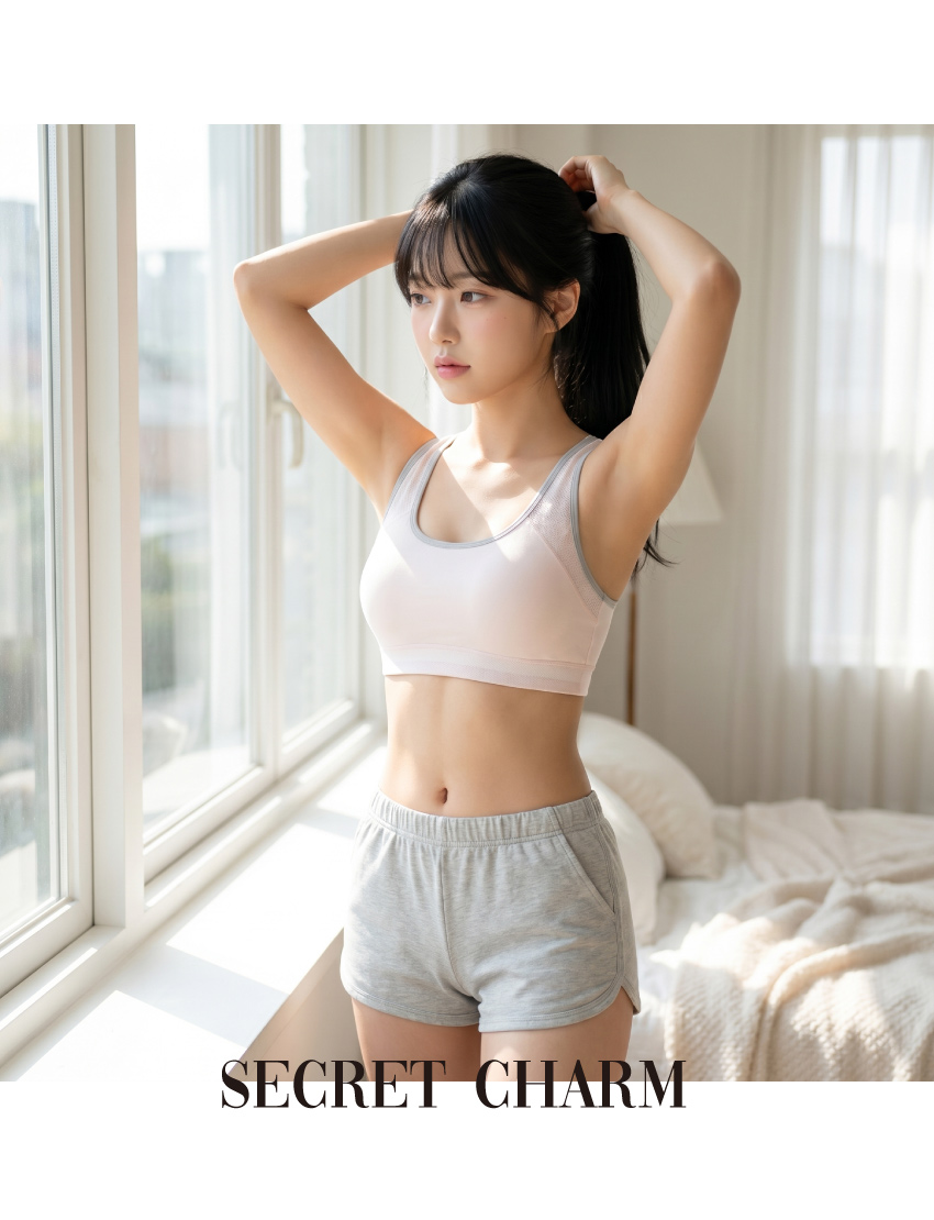 輕氧柔透 純棉 背心式少女內衣(粉)