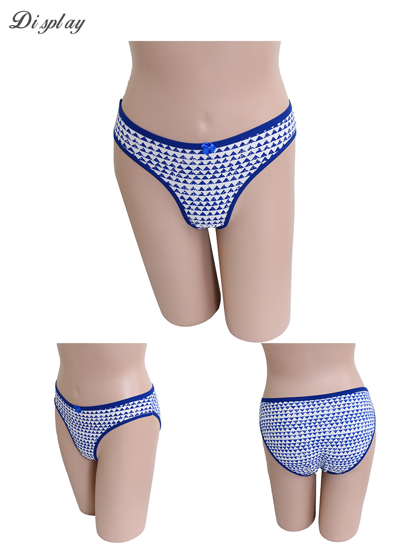 幾何點點棉質貼身褲 3件組(隨機色)