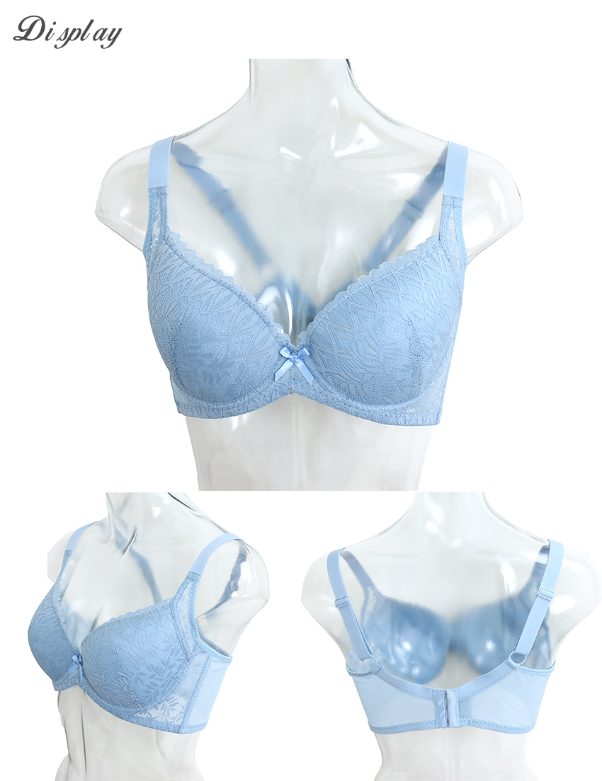 花漾 軟鋼圈 深V低脊心包覆機能型內衣C罩杯(水)