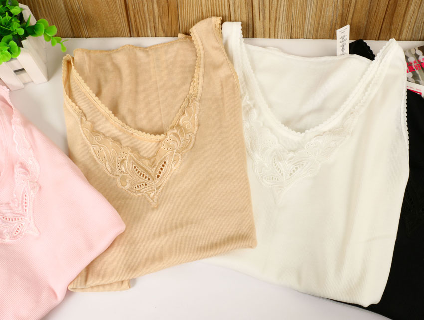 精緻花寬版背心(粉)