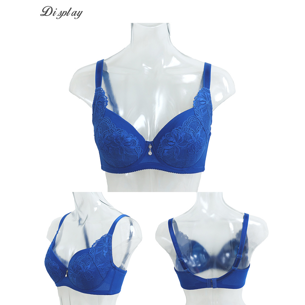 凝香之吻 性感蕾絲 包覆集中舒棉內衣CDEFG罩杯(深藍)