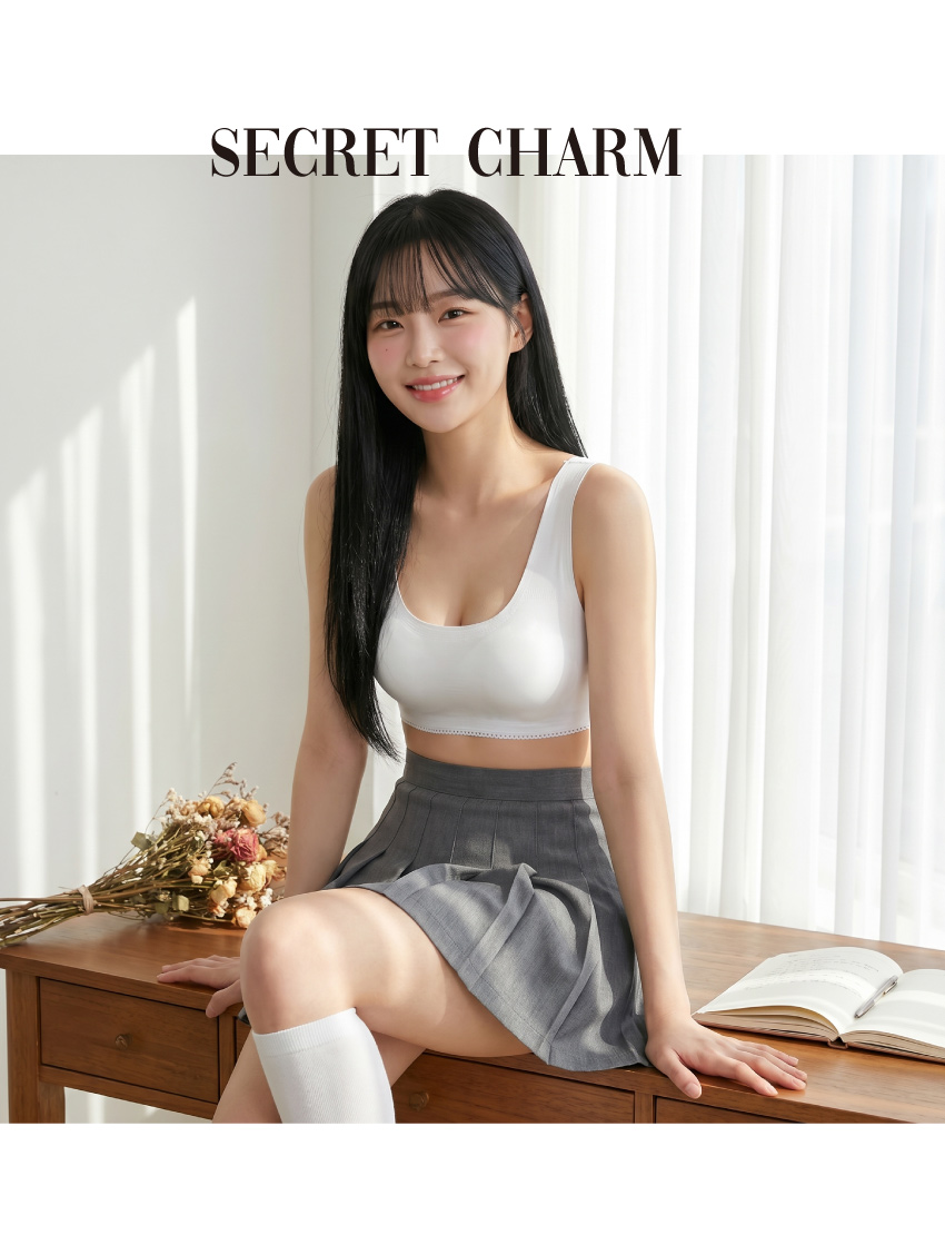 輕語初綻 莫代爾 無痕裸感 背心式少女內衣(香檳)
