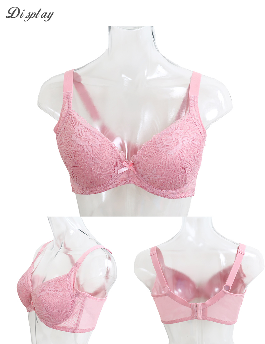 花綻 軟鋼圈 深V低脊心包覆機能型內衣D罩杯(豆沙色)