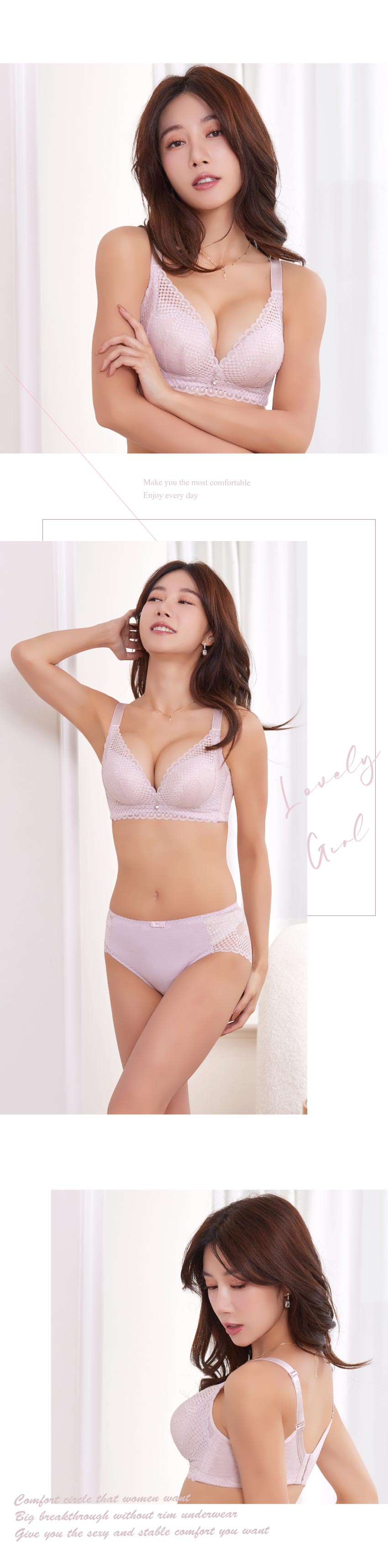 亞當之手 4公分厚杯 超爆乳無鋼圈系列內衣(粉)ABC