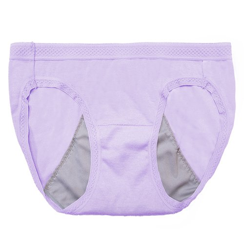 素色防漏中低腰三角生理褲(紫)