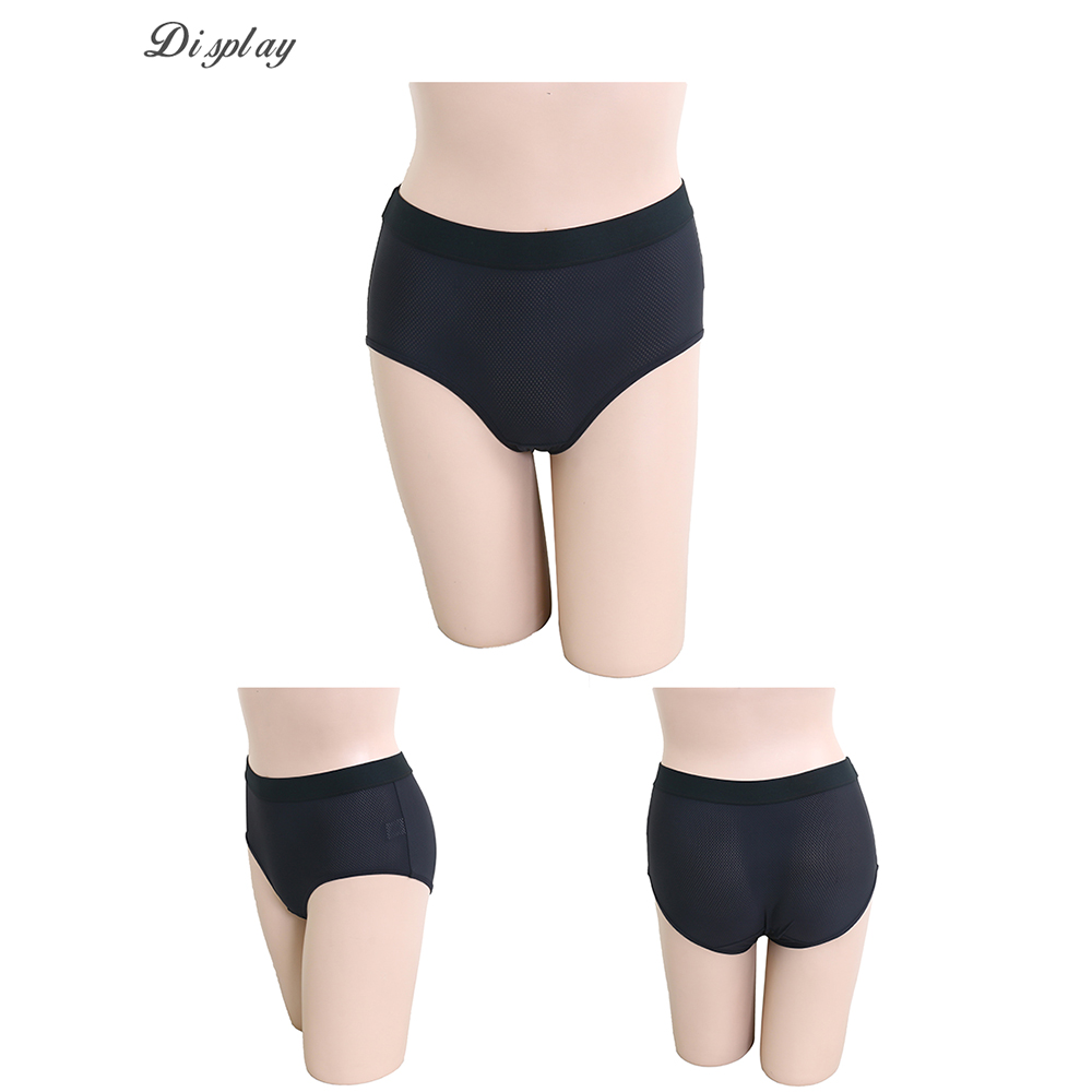 石墨烯 透氣 運動中腰三角褲(個性黑)