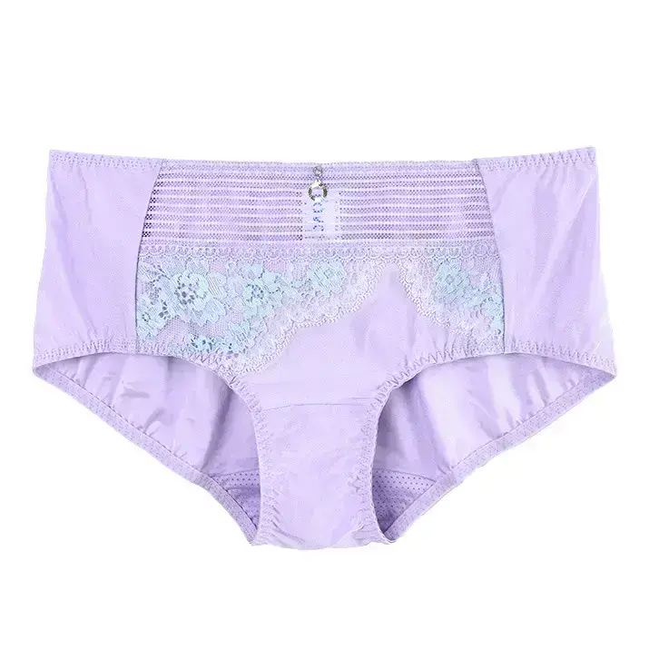 冰絲涼感 春櫻漫迷機能降溫平口褲(水紫)