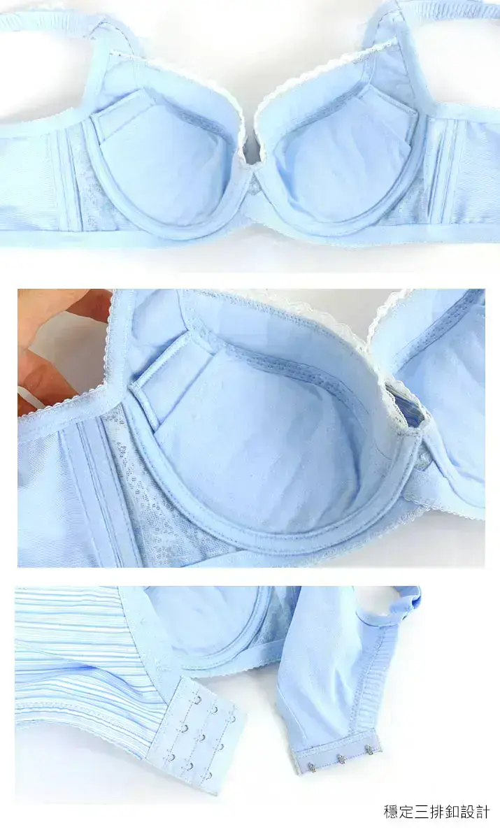 軟鋼圈 沁甜粉夏涼感系列內衣 (水藍)BCD
