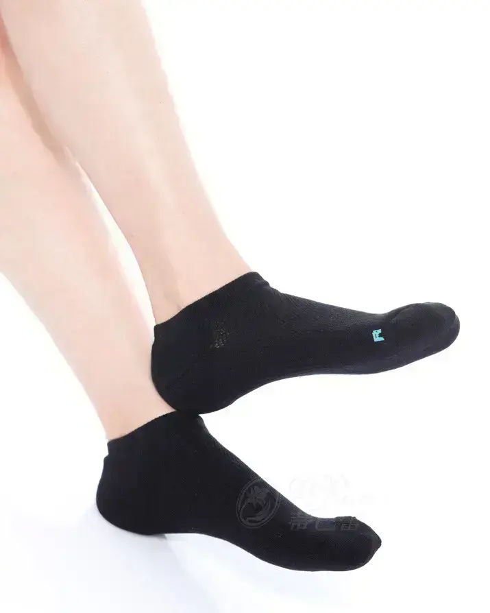 女士 運動機能 氣墊襪(黑)