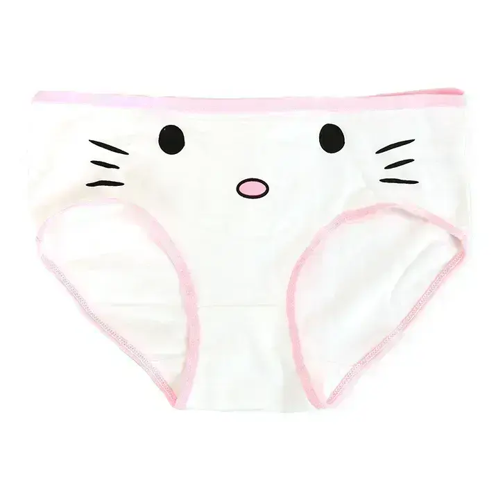 無嘴貓貓棉質中腰三角褲3件組(隨機色)