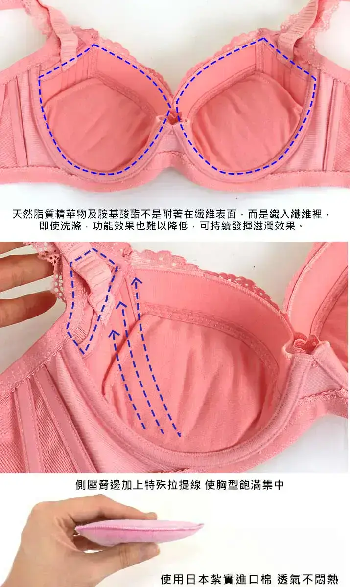 輕柔天使棉水肌保養呵護機能內衣E罩杯(葡萄紫)