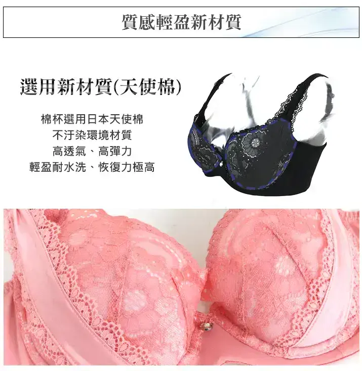輕柔天使棉水肌保養呵護機能內衣ABCD罩杯(葡萄紫)
