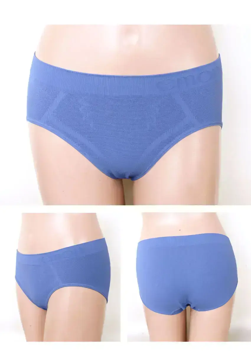 竹炭纖維 無縫一體成型低腰三角褲(藍)