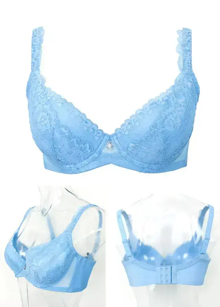 花心・冰絲天使棉機能降溫內衣BCD罩杯(天空藍)