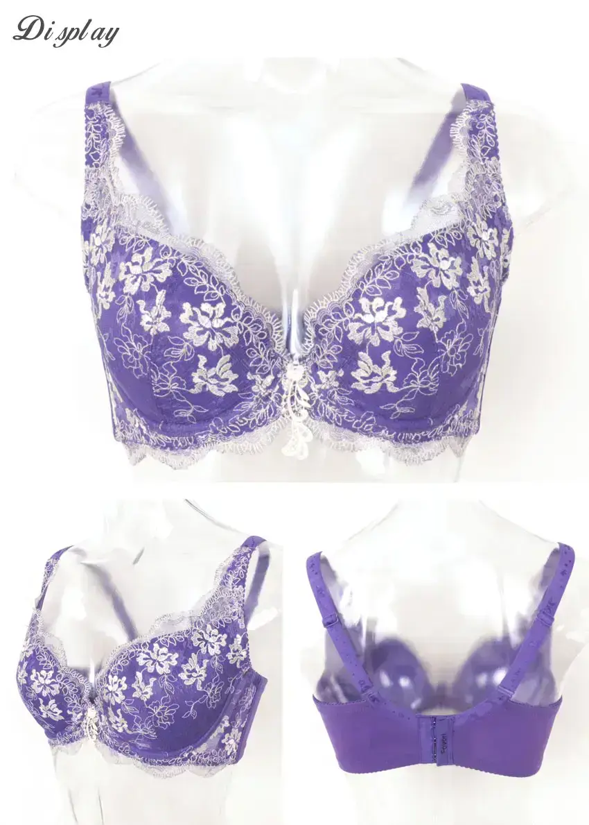 【深罩杯】夢幻魔提・呼吸直立棉機能透氣內衣BCD罩杯(浪漫紫)