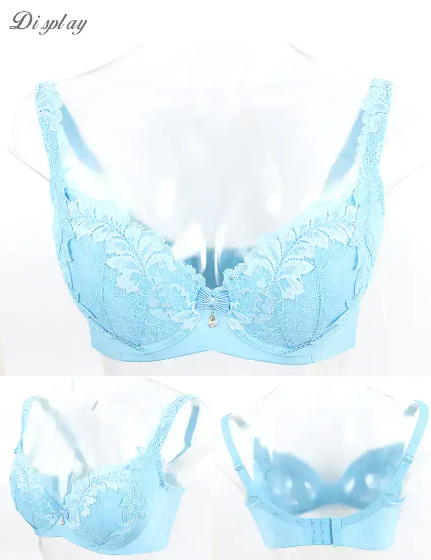 閃耀星光・冰絲涼感天使棉機能降溫內衣BCDE罩杯(冰晶藍)