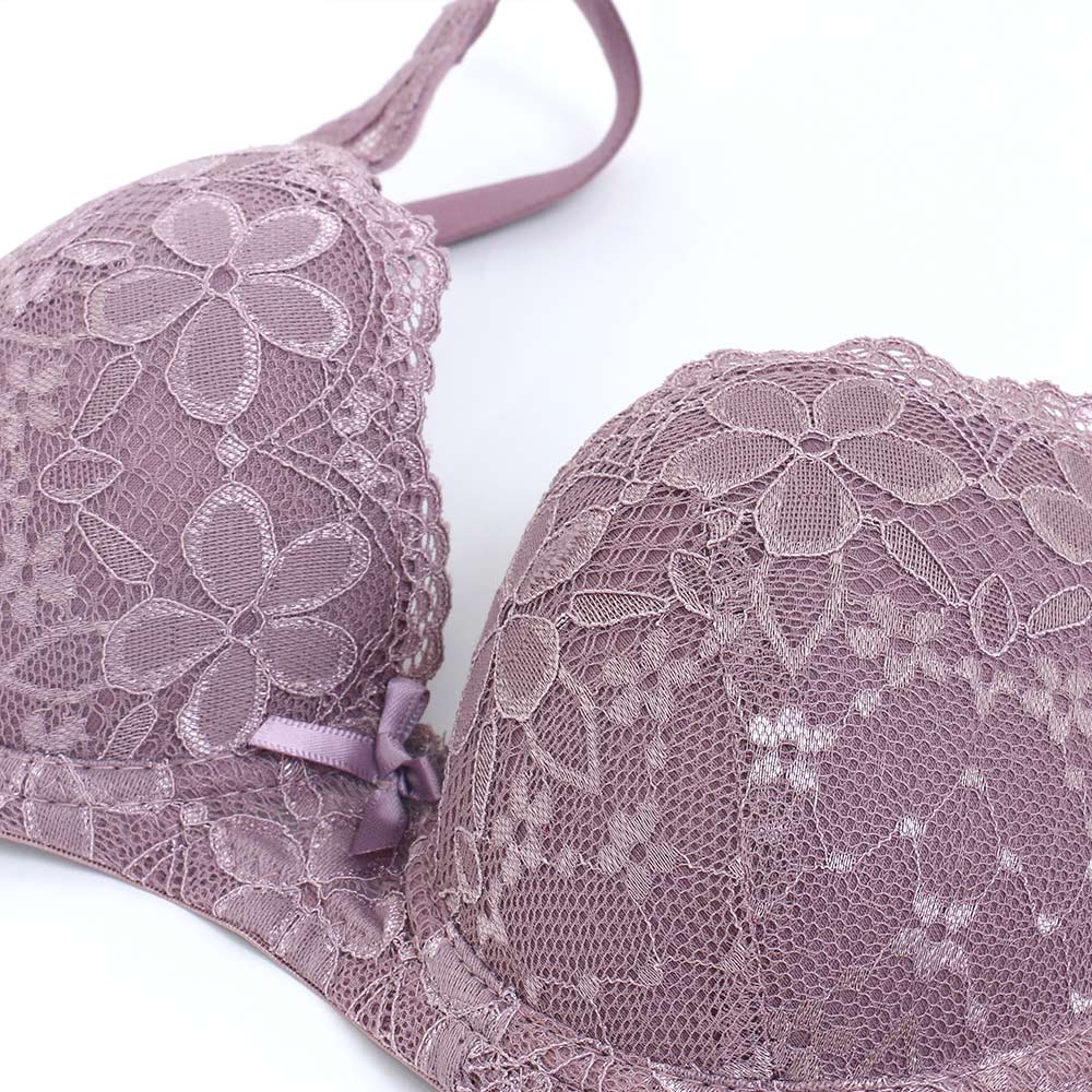 花蕾 軟鋼圈 深V低脊心包覆機能型內衣B罩杯(藍綠色)