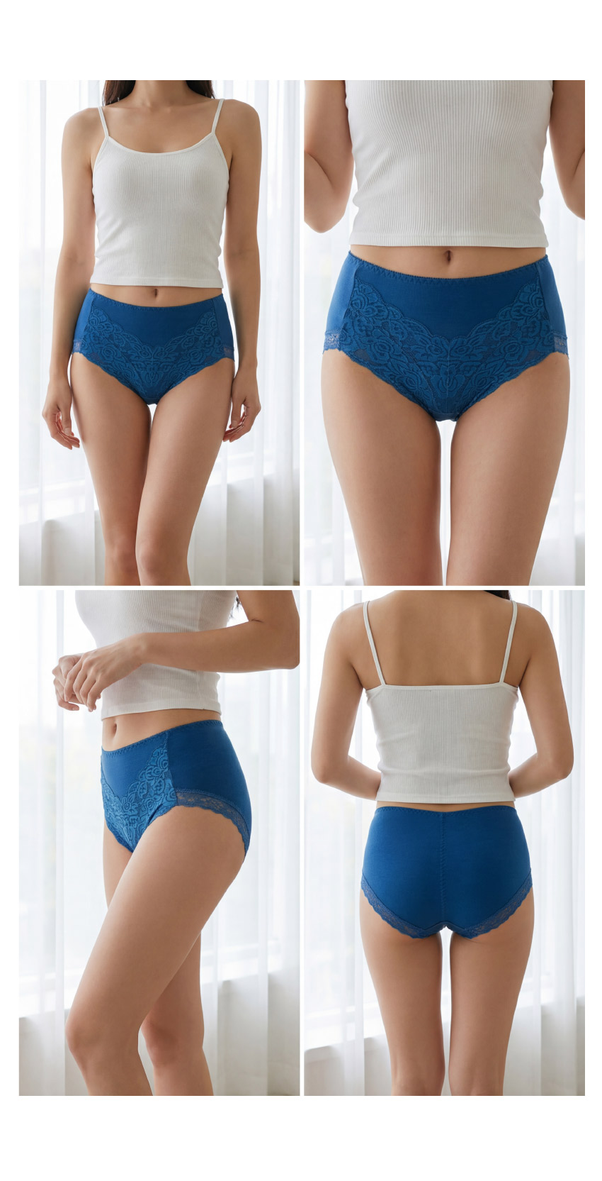 MIT台灣製 蕾絲中低腰美臀三角褲(隨機色)