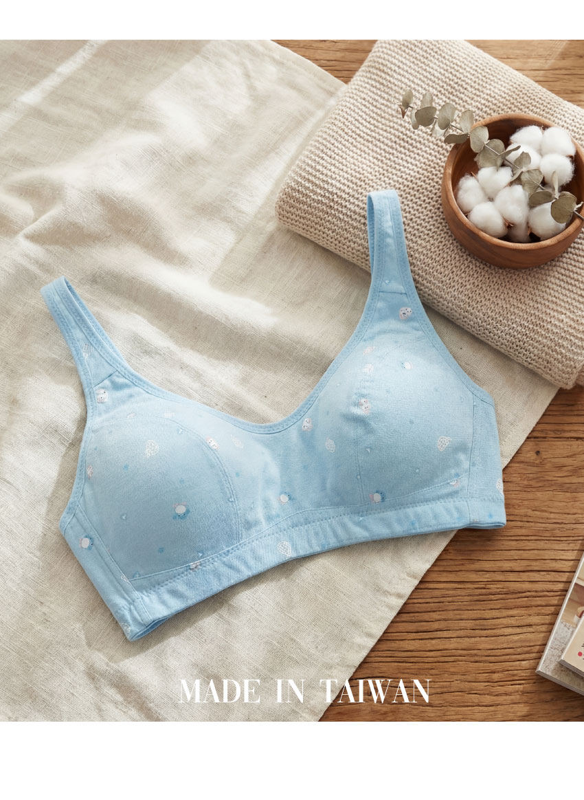 《台灣製》小企鵝。無鋼圈舒柔少女內衣(水)ABCD