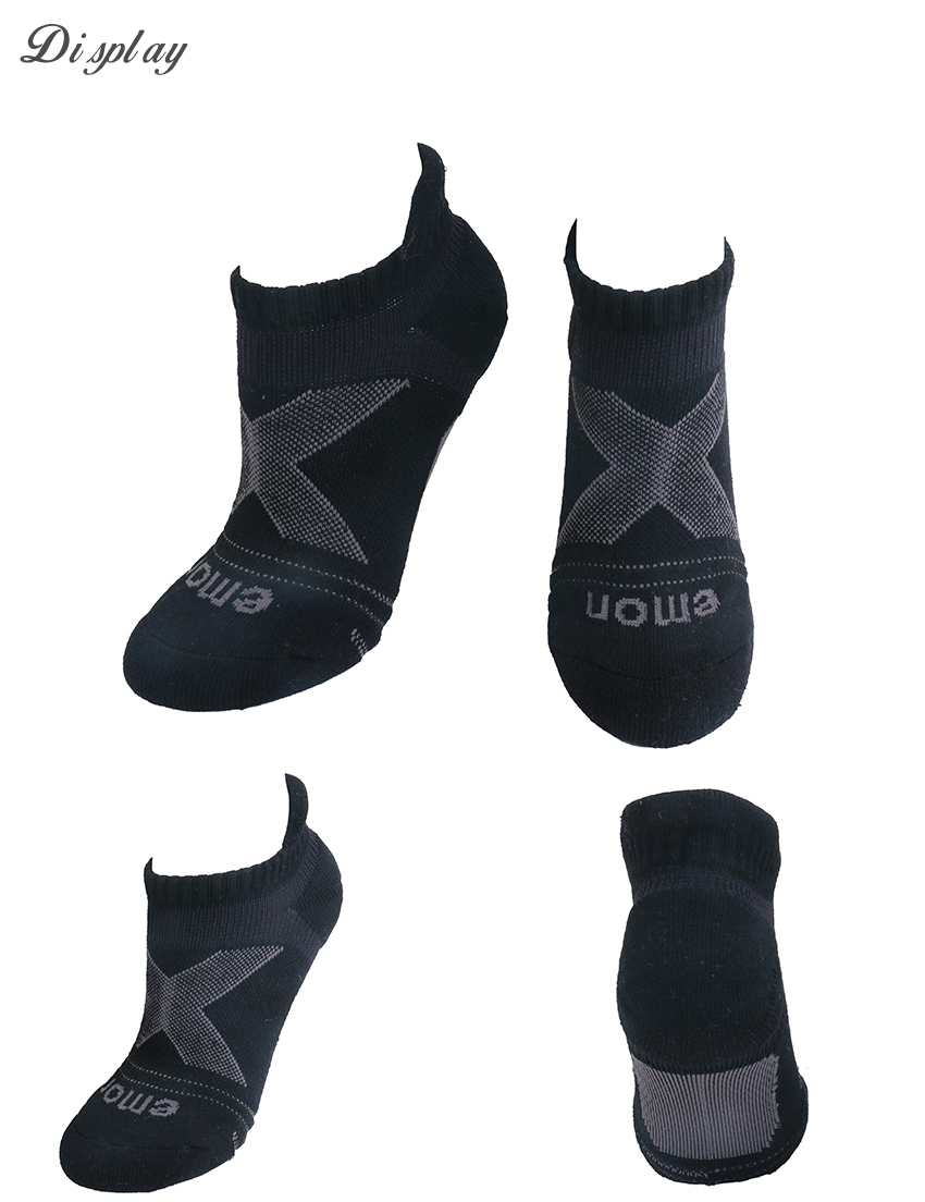 全方位護足 足弓加強 輕機能氣墊襪(黑)