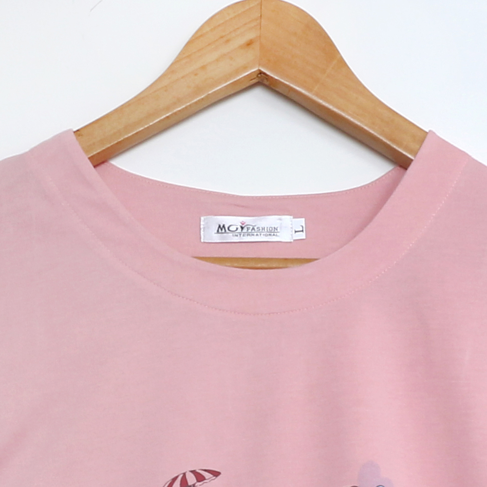 毛狗狗渡假中 柔軟舒眠棉質 睡衣睡褲成套組(粉色)