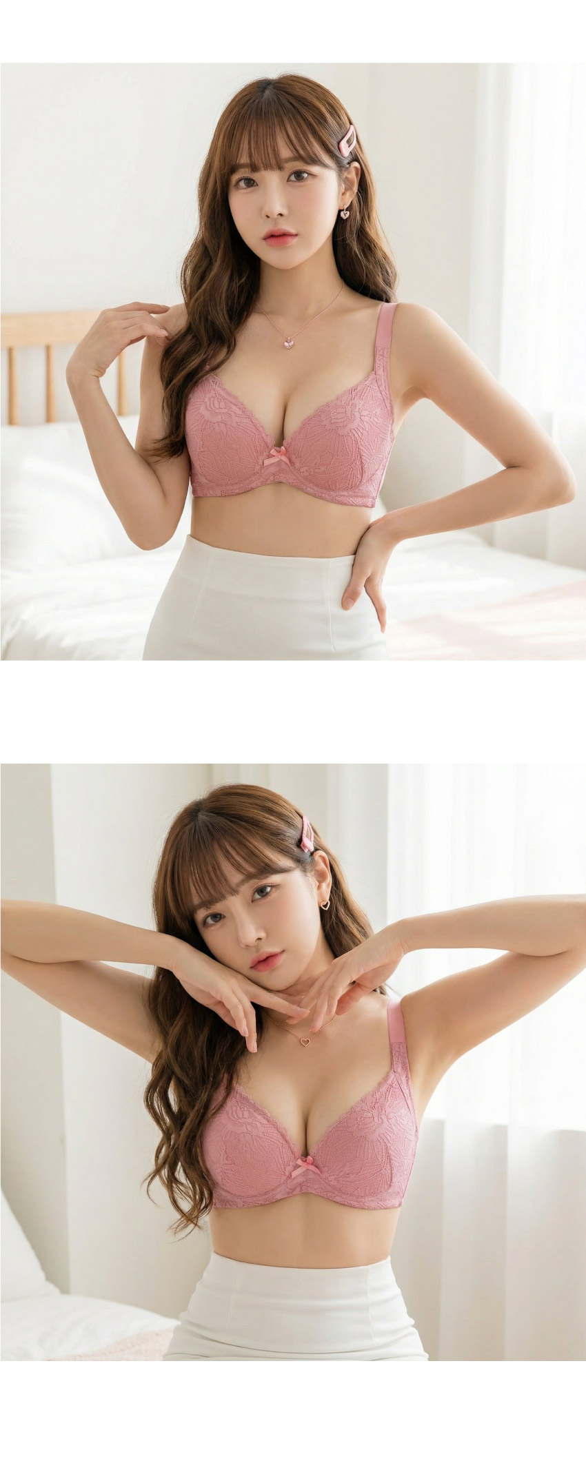 花綻 軟鋼圈 深V低脊心包覆機能型內衣D罩杯(豆沙色)