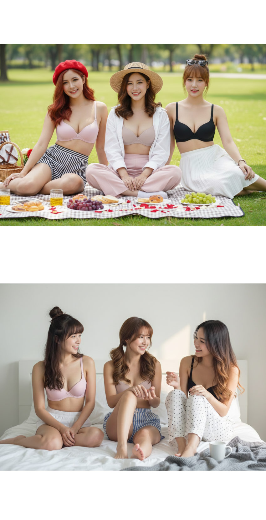 MIT台灣製 極簡 素面格紋 透氣 低脊心內衣(裸色)BC罩杯