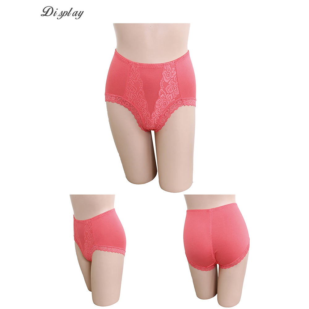 MIT台灣製 蕾絲中高腰美臀三角褲(隨機色)