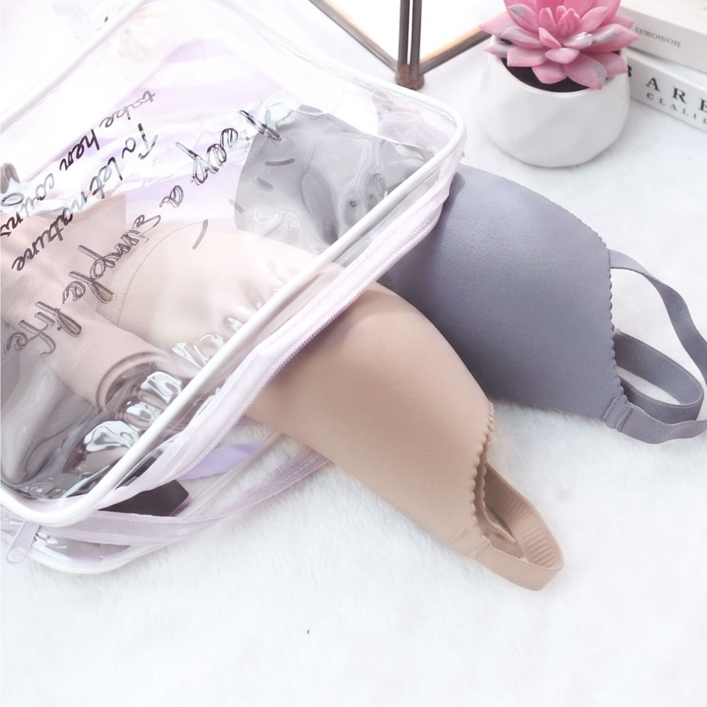 輕時尚 無鋼圈無痕低脊心內衣(灰藍色)