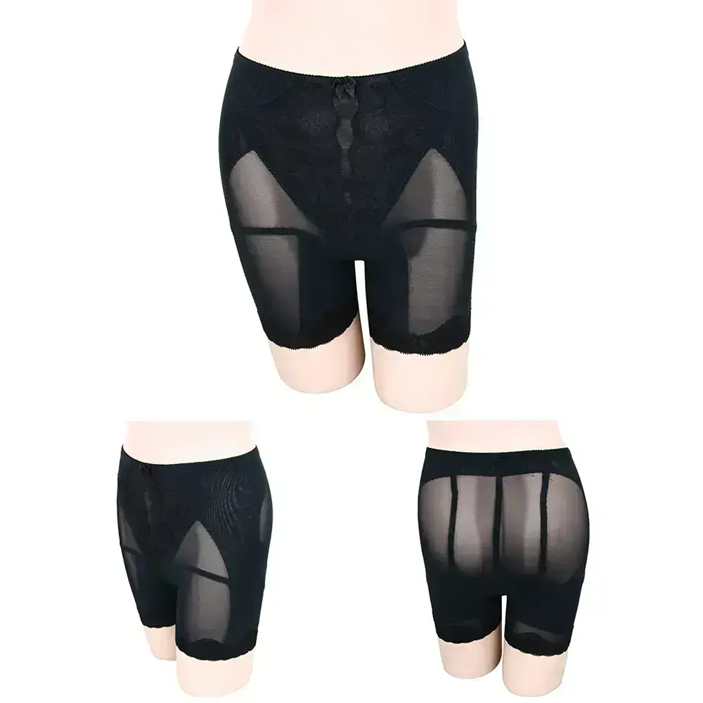 560丹 夢幻曲線 束脂機能平口束褲(黑)