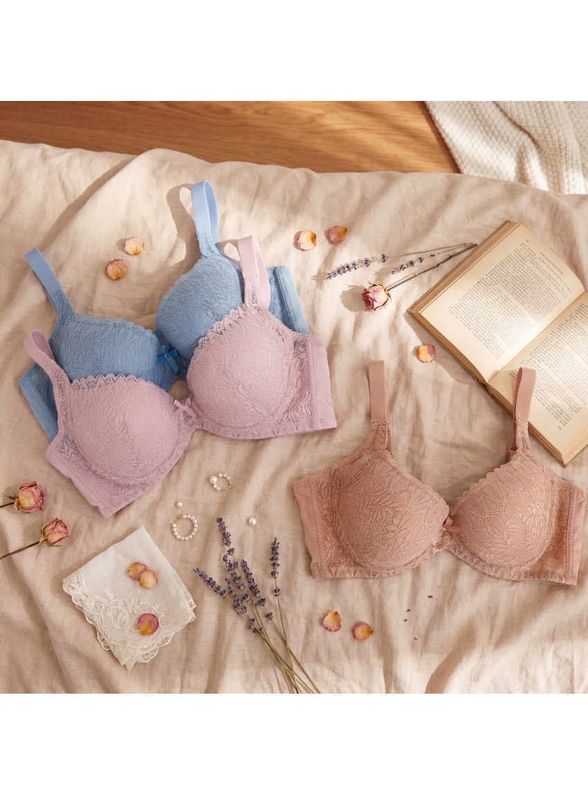 花漾 軟鋼圈 深V低脊心包覆機能型內衣C罩杯(蜜膚)