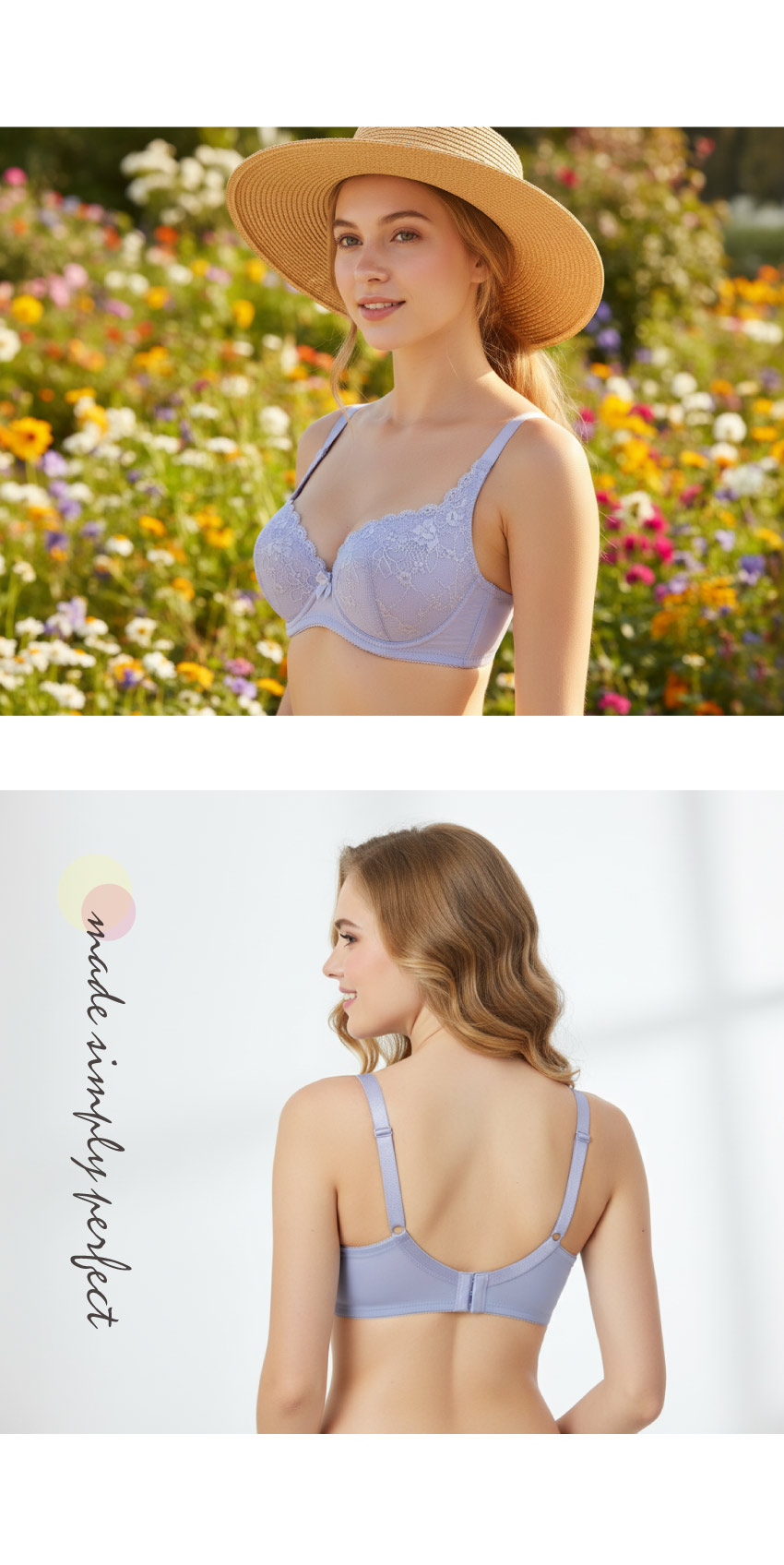 花見夢境 深V系列內衣CD罩杯(紫)