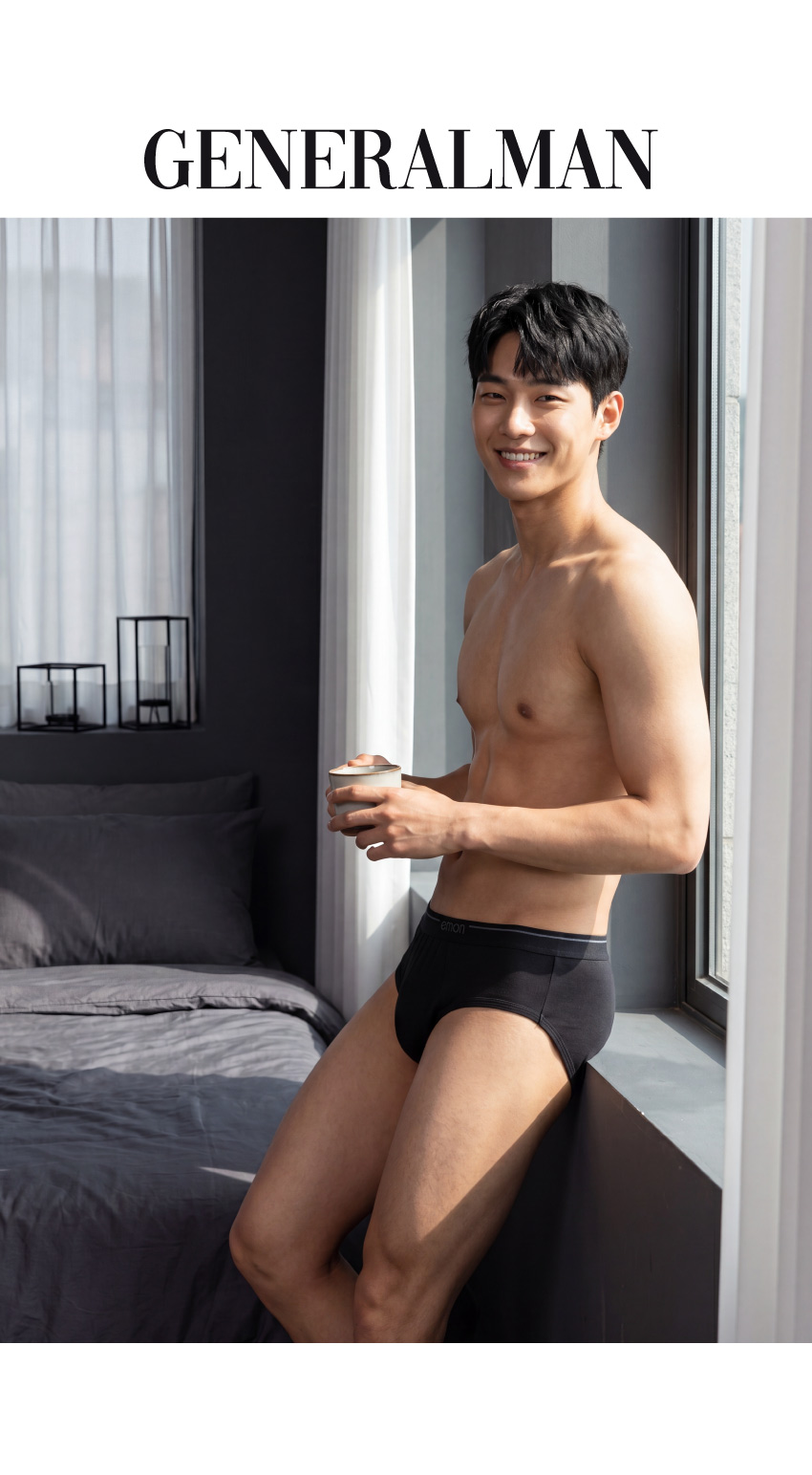 雲彩紗 舒柔男三角褲(黑)