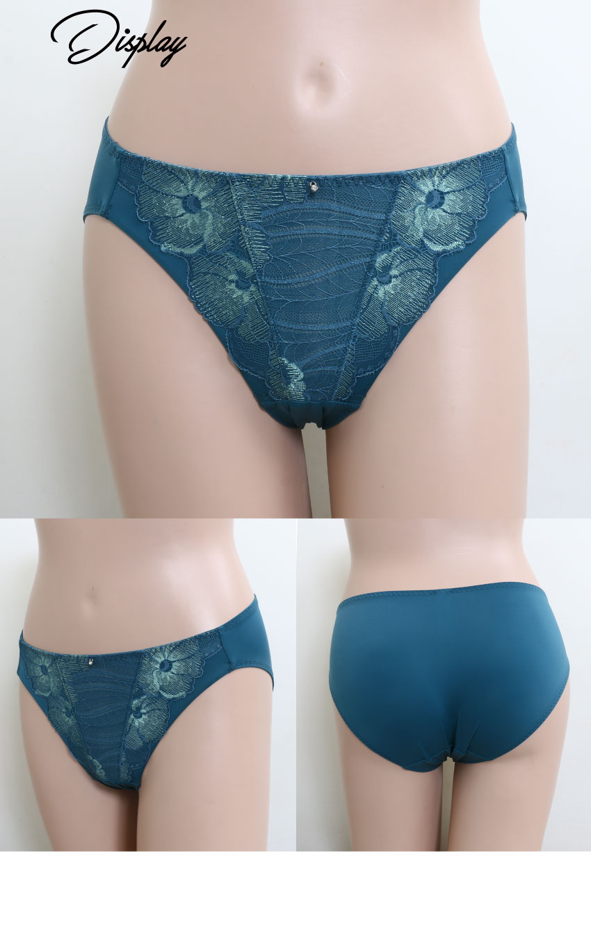 魔羽 奈米涼感 三角褲(花霧綠)