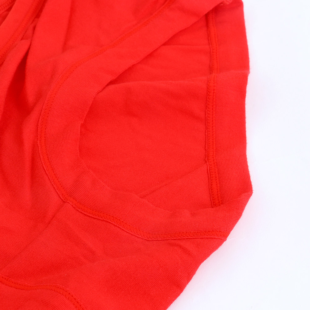 素面低腰三角褲3件組(紅)M-Q