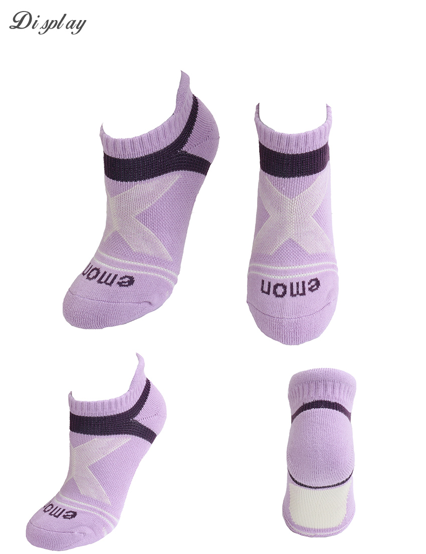 全方位護足 足弓加強 輕機能氣墊襪(紫)