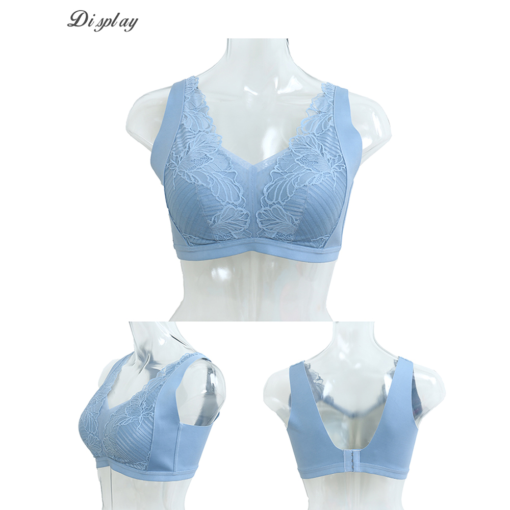 超細莫代爾 蠶絲蛋白 無痕無鋼圈內衣ABCD罩杯(灰藍色)