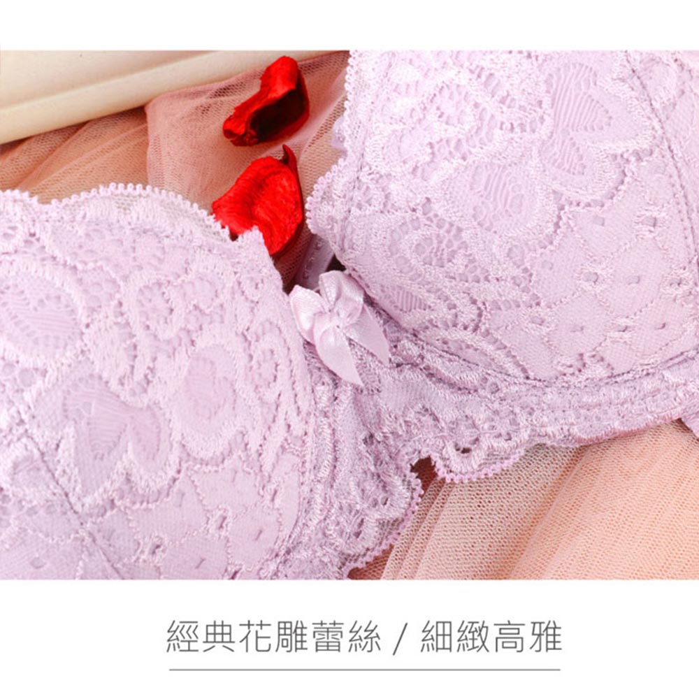 《零碼出清》《軟鋼圈》經典花雕蕾絲內衣(咖啡)32A