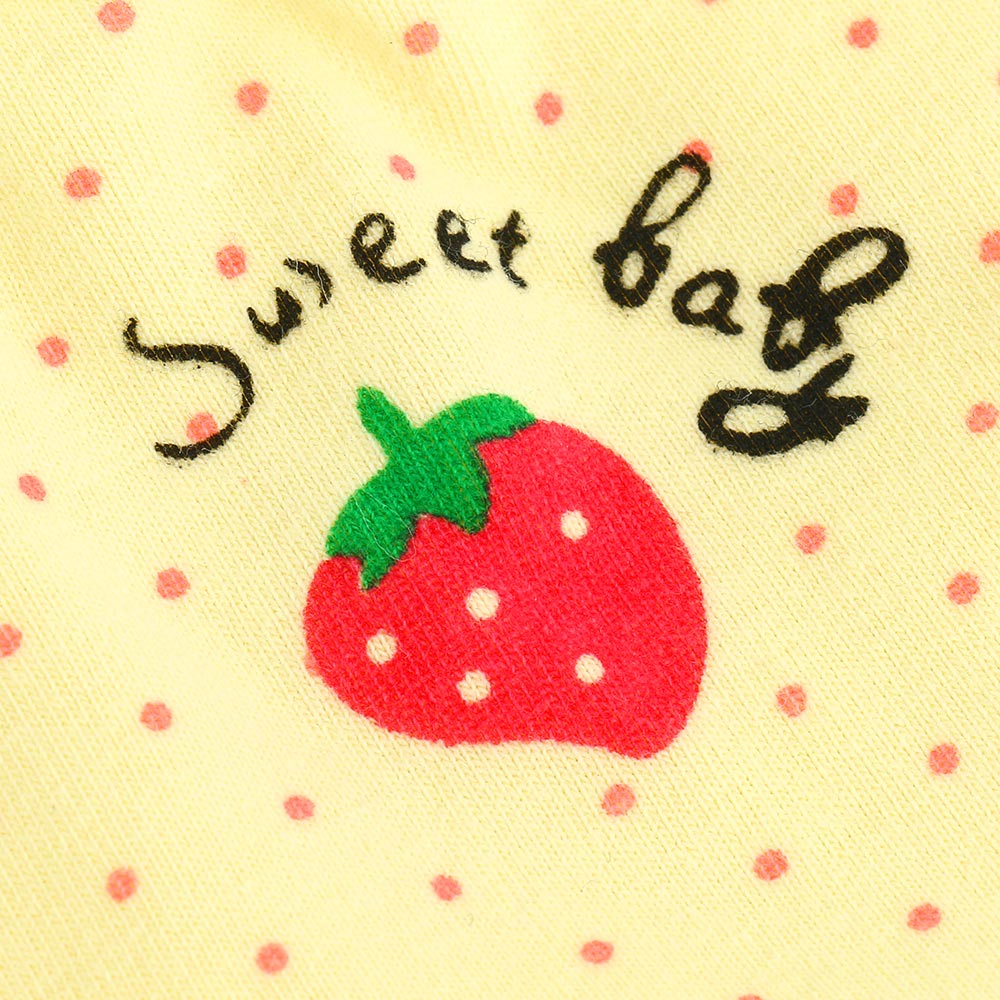 草莓點點棉質三角褲 3件組(隨機色)