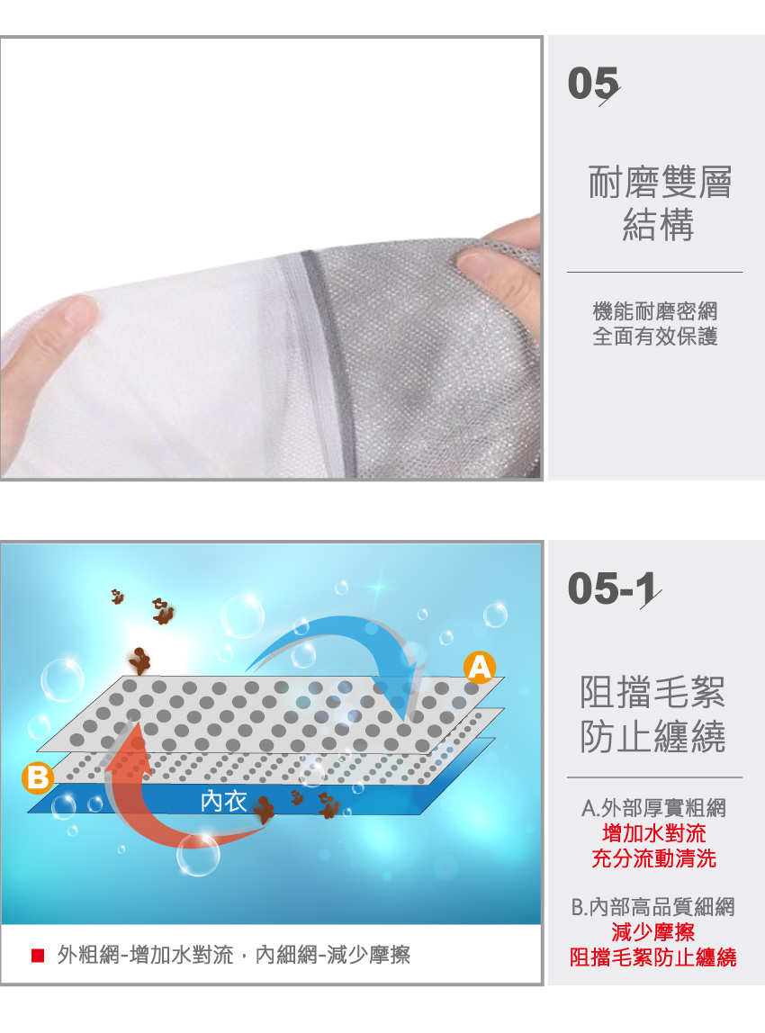 MIT台灣製 高級雙層內衣清洗袋(加大款)