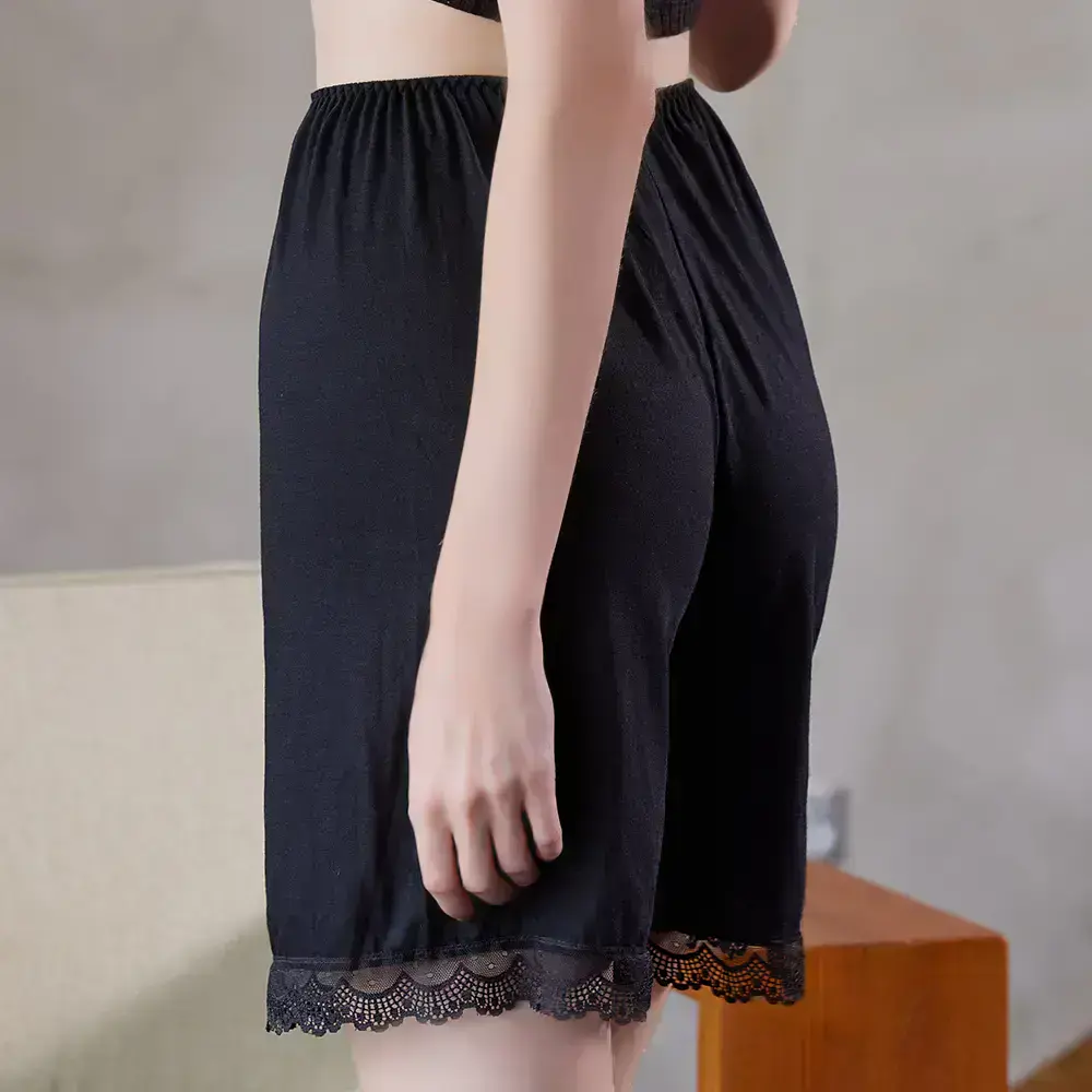 輕柔棉氣質舒適褲裙(黑)(可當安全褲)