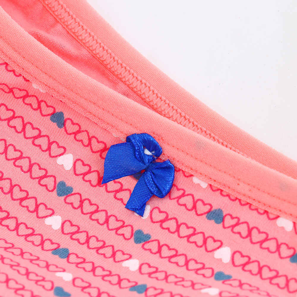 甜美愛心棉質三角褲 3件組(隨機色)