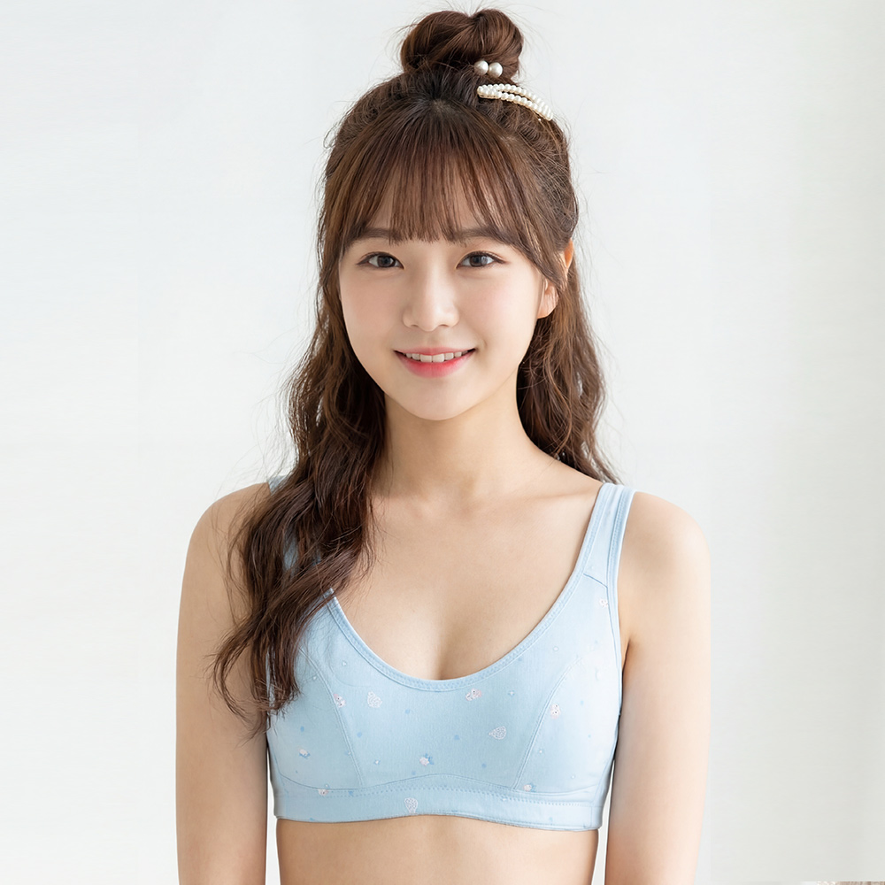 《台灣製》小企鵝。無鋼圈舒柔少女內衣(水)