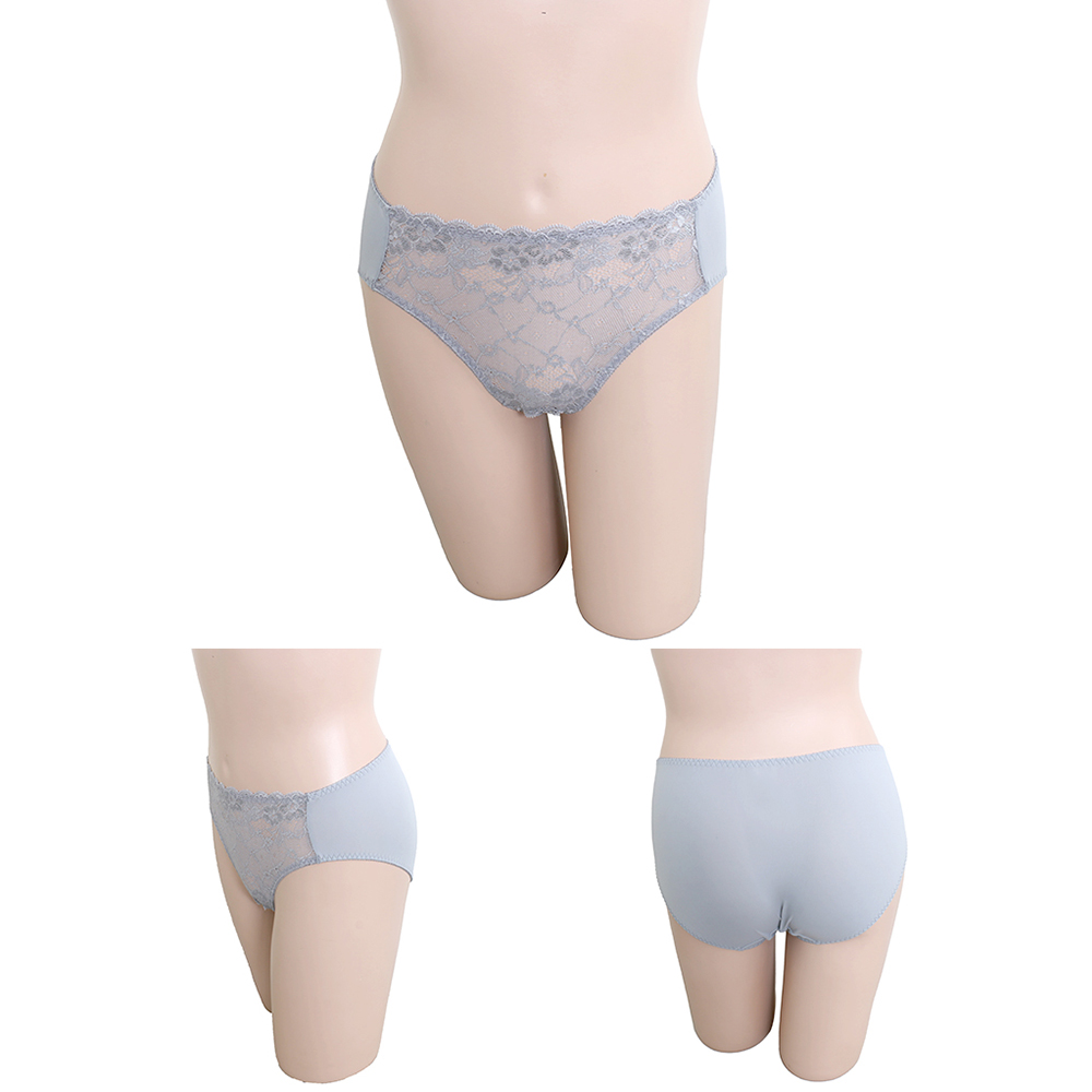 祕密花園．綻放 中腰三角褲(銀灰色)