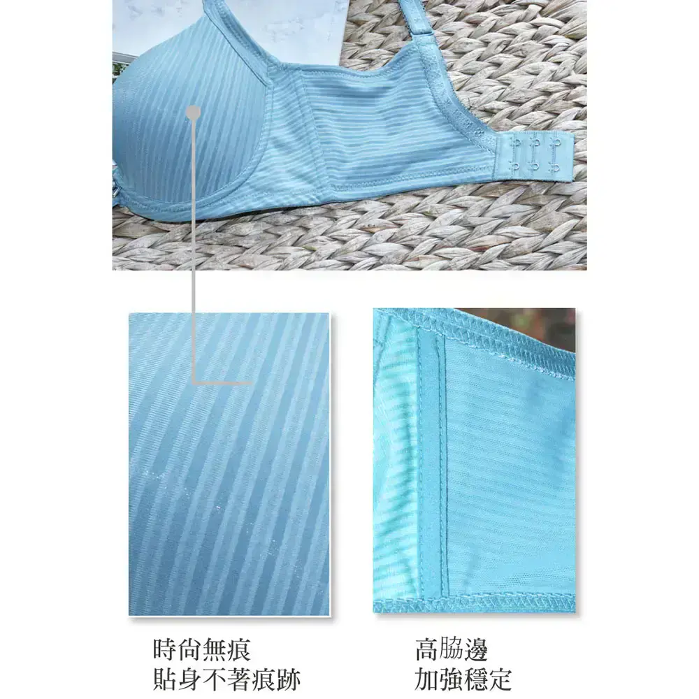 時尚無痕系列BCDE罩杯內衣(青玉藍)